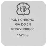 Chronograph bridge, gold plated yellow