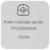 Chronograph bridge, rhodium plated