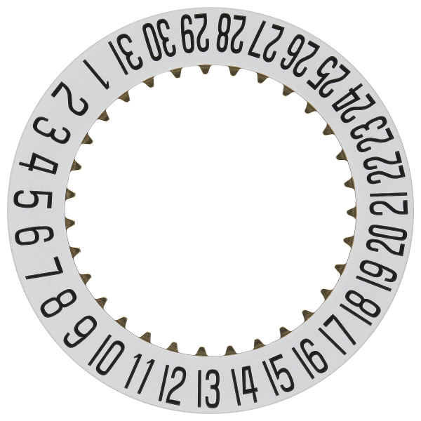 Date indicator 6H white/black