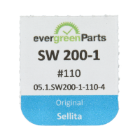 Wheel train bridge, rhodium plated