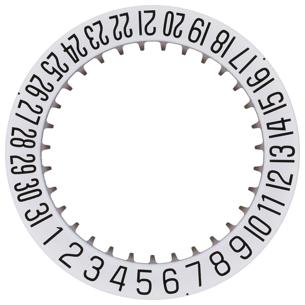 Date indicator 6H white/black