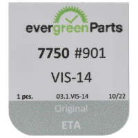 Screw for operating lever, 2 functions (polished, white, flat, 7750) [901]