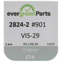 Screw for train wheel bridge (polished, yellow, flat, 2824) [901]