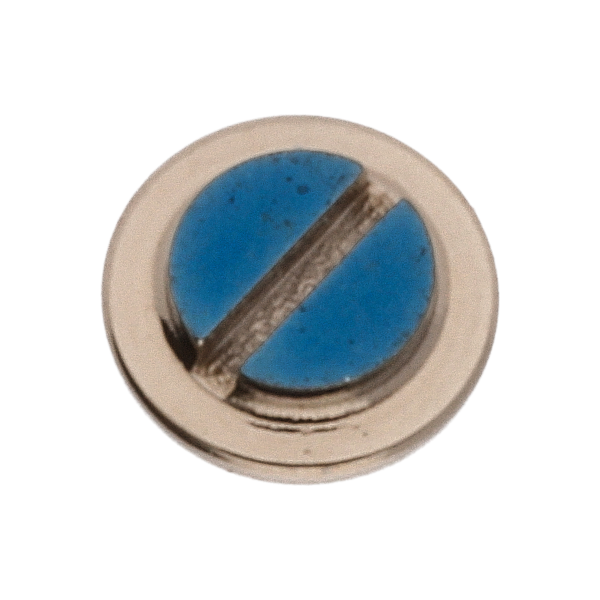 Screw for train wheel bridge (polished, blue, flat, 2892) [901]