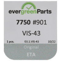 Screw for operating lever, 2 functions (polished, black, round, 7750) [901]